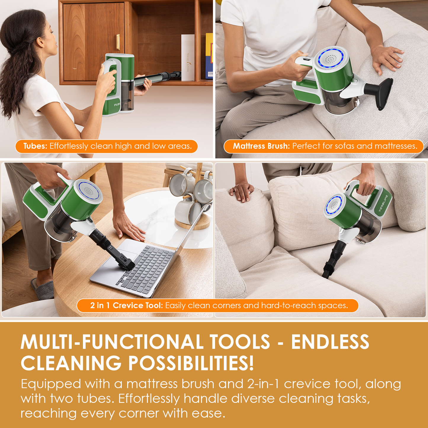 S6 PRO Green Cordless Vacuum Cleaner