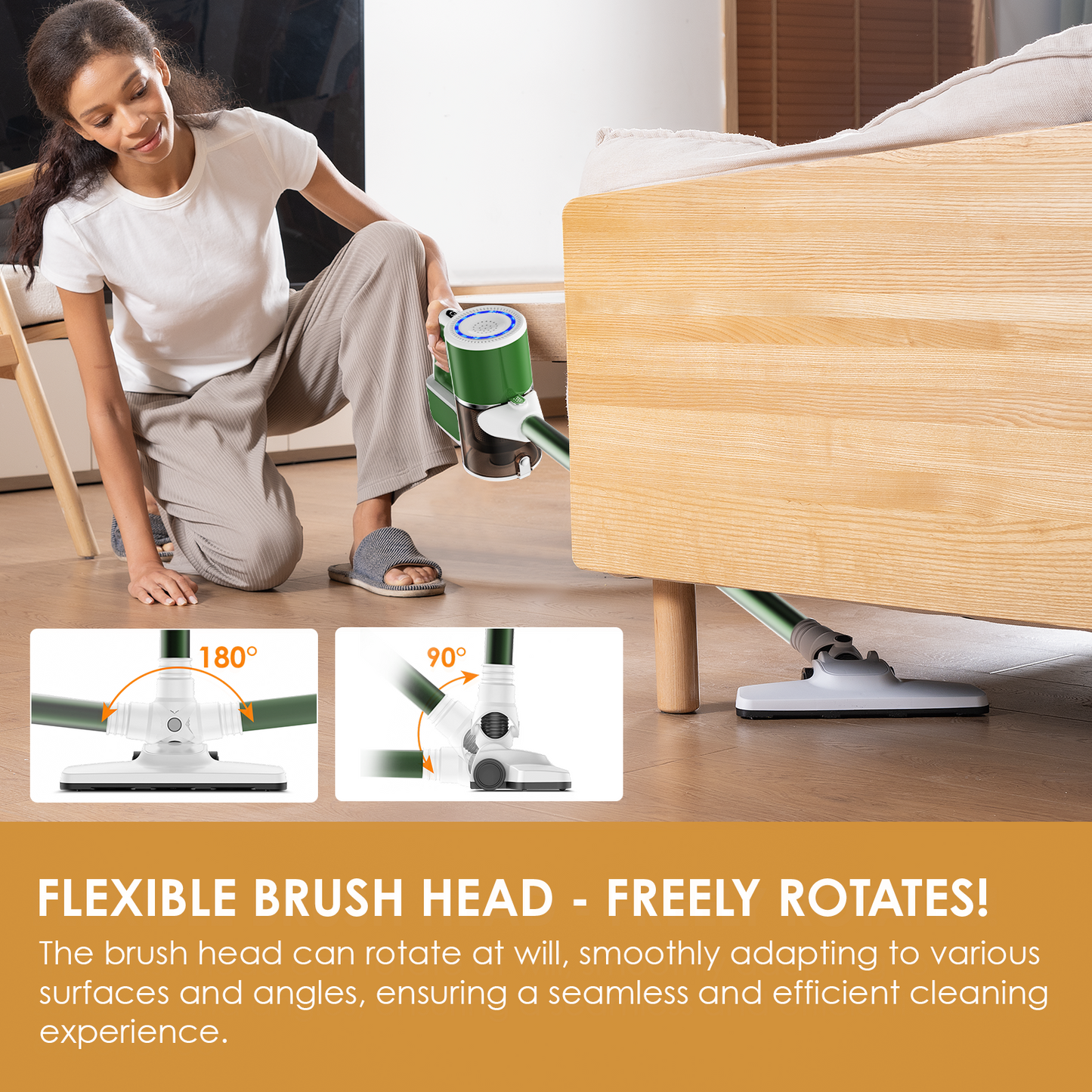 S6 PRO Green Cordless Vacuum Cleaner