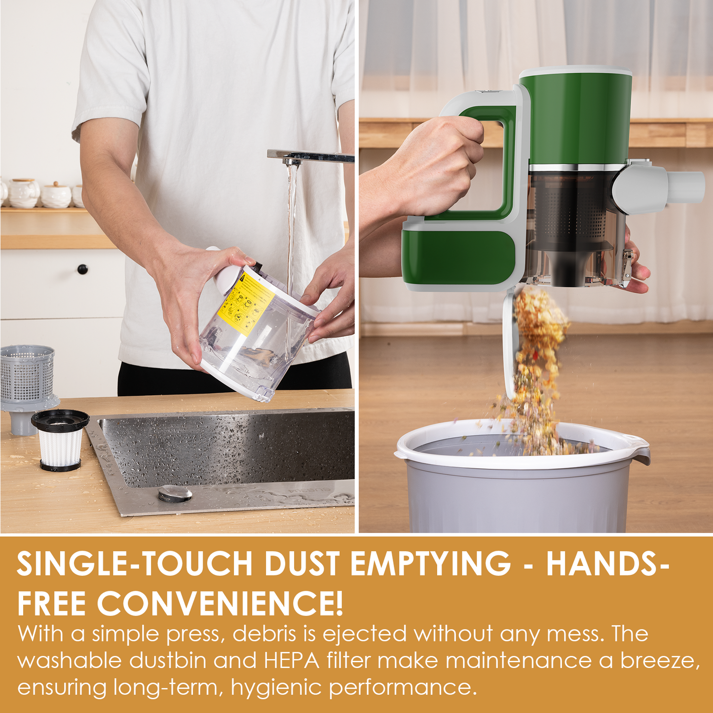 S6 PRO Green Cordless Vacuum Cleaner