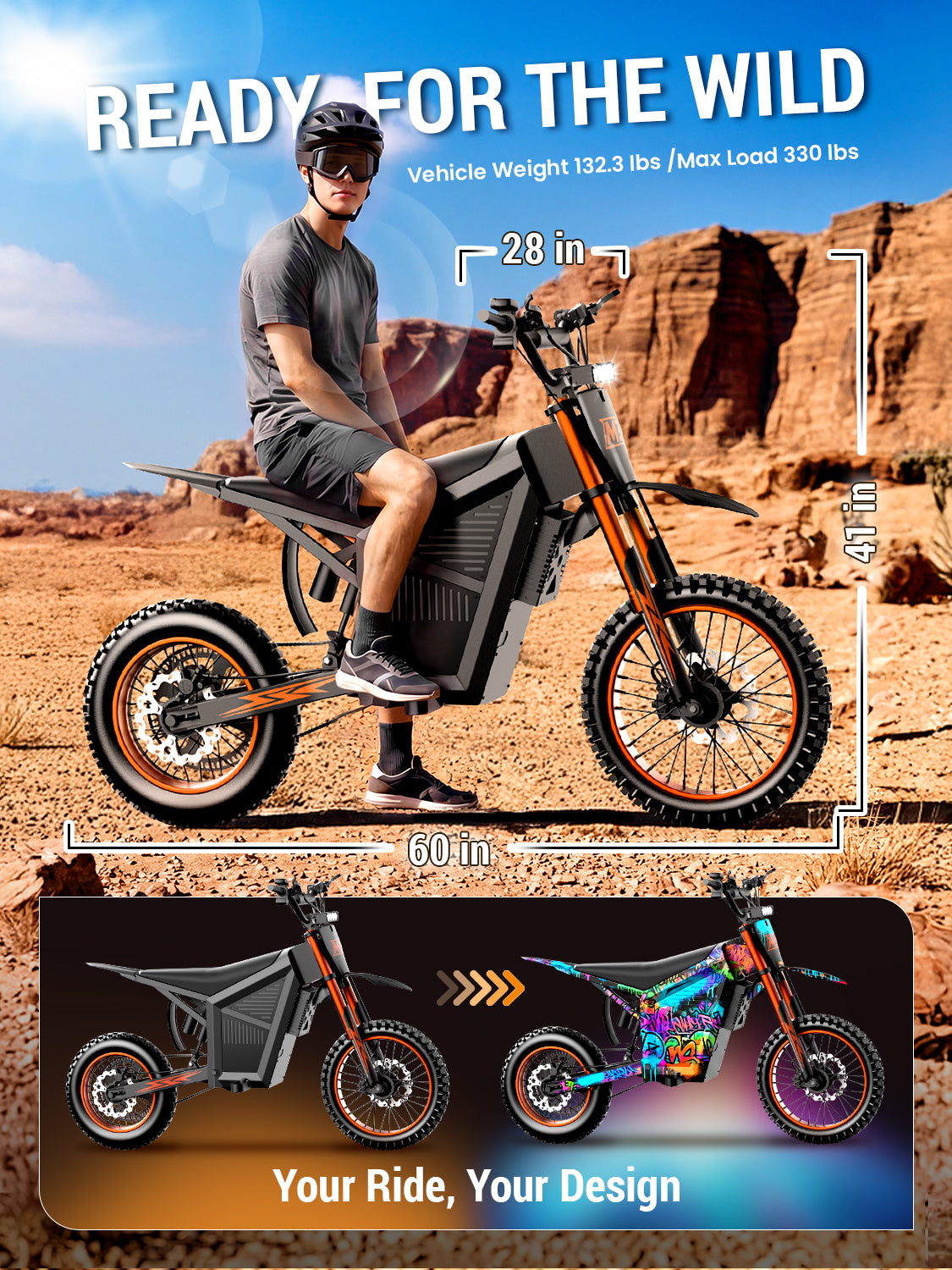 Electric Dirt Bike for Teens & Adults